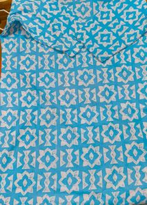 🩵🩵Blue &amp; White Printed Kurta Set
