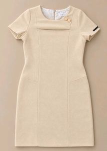 CREAM BEIGE STRUCTURED BODYCON DRESS