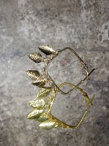Leaf Dangle Hoop Earrings