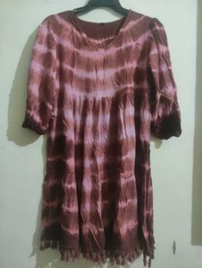 Tie-Dye Tiered Mini Dress