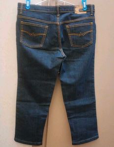 Classic Blue Denim Capris