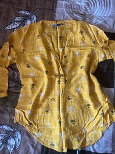 Yellow Short Kurti