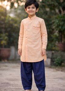 Angrakha Kurta Set For Boy Kids