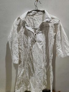 White Embroidered Kurta