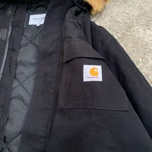Carhartt Men's Black Fur Hooded Parka