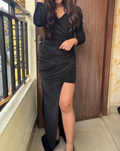 Sparkly Black Long Sleeve Dress