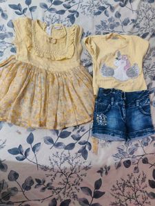 Cute Unicorn & Floral Outfit Set