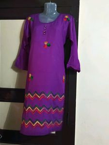 Purple Embroidered Tunic