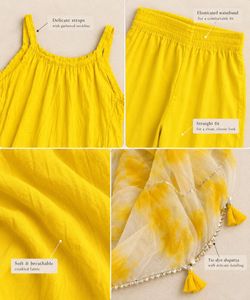 Yellow Kurti set with dupatta🌼🐝