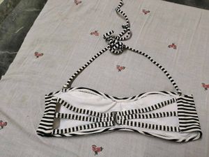 Roxy Striped Bandeau Bikini Top