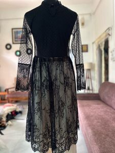 Elegant Black Lace Maxi Dress