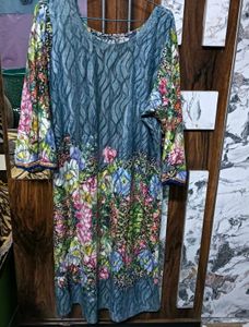 Vibrant 🅰️ big size Floral Print Kurta