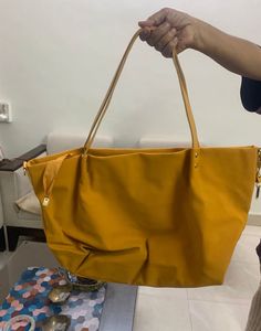 Spacious Yellow Tote Bag