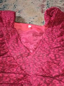 Elegant Pink Lace Blouse