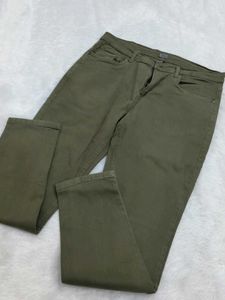 Olive Green Casual  Men's Pants