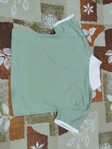 Cute Panda Graphic Tee - Pastel Green