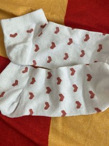 Cute Heart Pattern Ankle Socks
