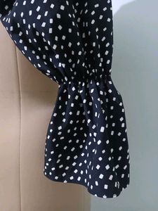 Vintage Chic Polka Dot Bell Sleeve Blouse