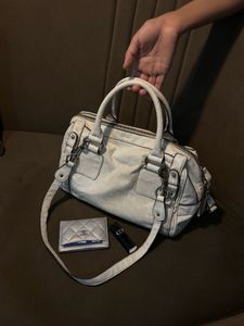 Guess White Satchel Handbag