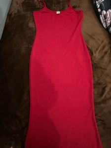 Red Bodycon Maxi Dress