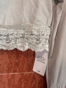 Lace Trim Buttoned Top