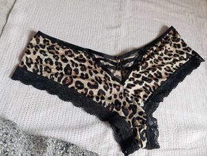 Leopard Print Lace Trim Panties