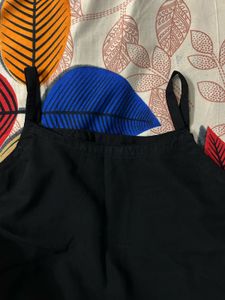 Black Spaghetti Strap kurti