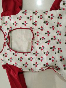 Flower Design Pure Cotton Gaun