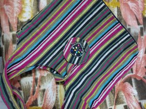 Boho Striped Hobo Bag
