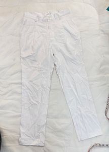 Classic White Pleated Trousers