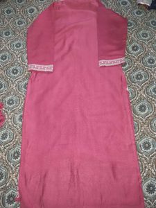 Pink Embroidered Kurti Set