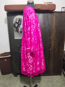 Vibrant Pink Lace Dress