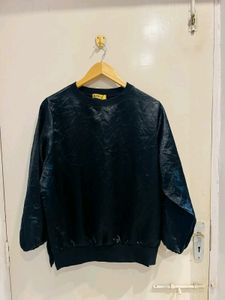Satin Oversized Sweat Shirt