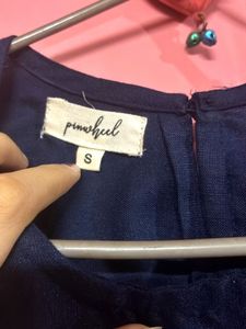 Navy slit Dress