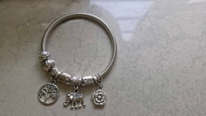 Silver Charm Bracelet with Tree of Life &amp; Elephant