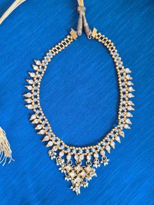 Hand Made Elegant Necklace with White St