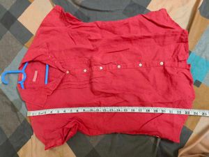 Women's Pink Button-Up Shirt