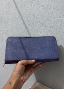 Elegant Blue Clutch Wallet
