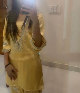 Elegant Yellow Kurta Pajama Coord  Set