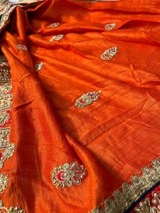 Very Beautiful Heavy Work Saree 🧡