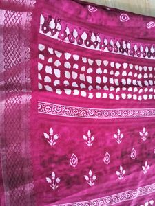 Pink Joint Saree with blouse material