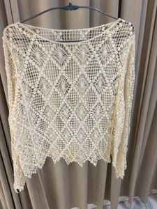 Crochet Lace Long Sleeve Top