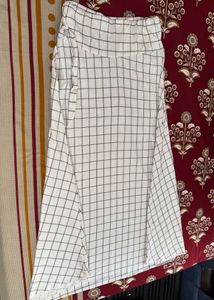 Chic Grid Pattern Ethnic Skirt