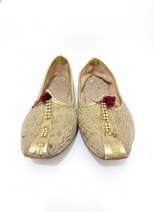 Gold Ethnic Jutti Shoes need to stich