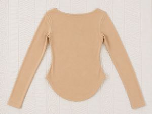 Cute beige long sleeve top