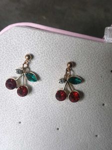 Cute Cherry Dangle Earrings