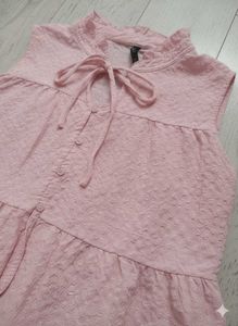 Cute Pink Tieup Sleeveless Top