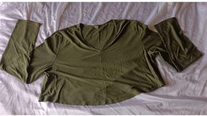 Olive Green Long Sleeve Top