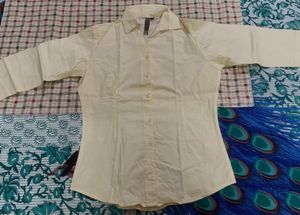 Elegant Yellow Button-Up Shirt