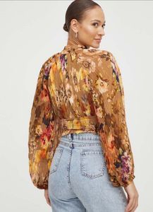 Boho Floral Pleated Smocked Top